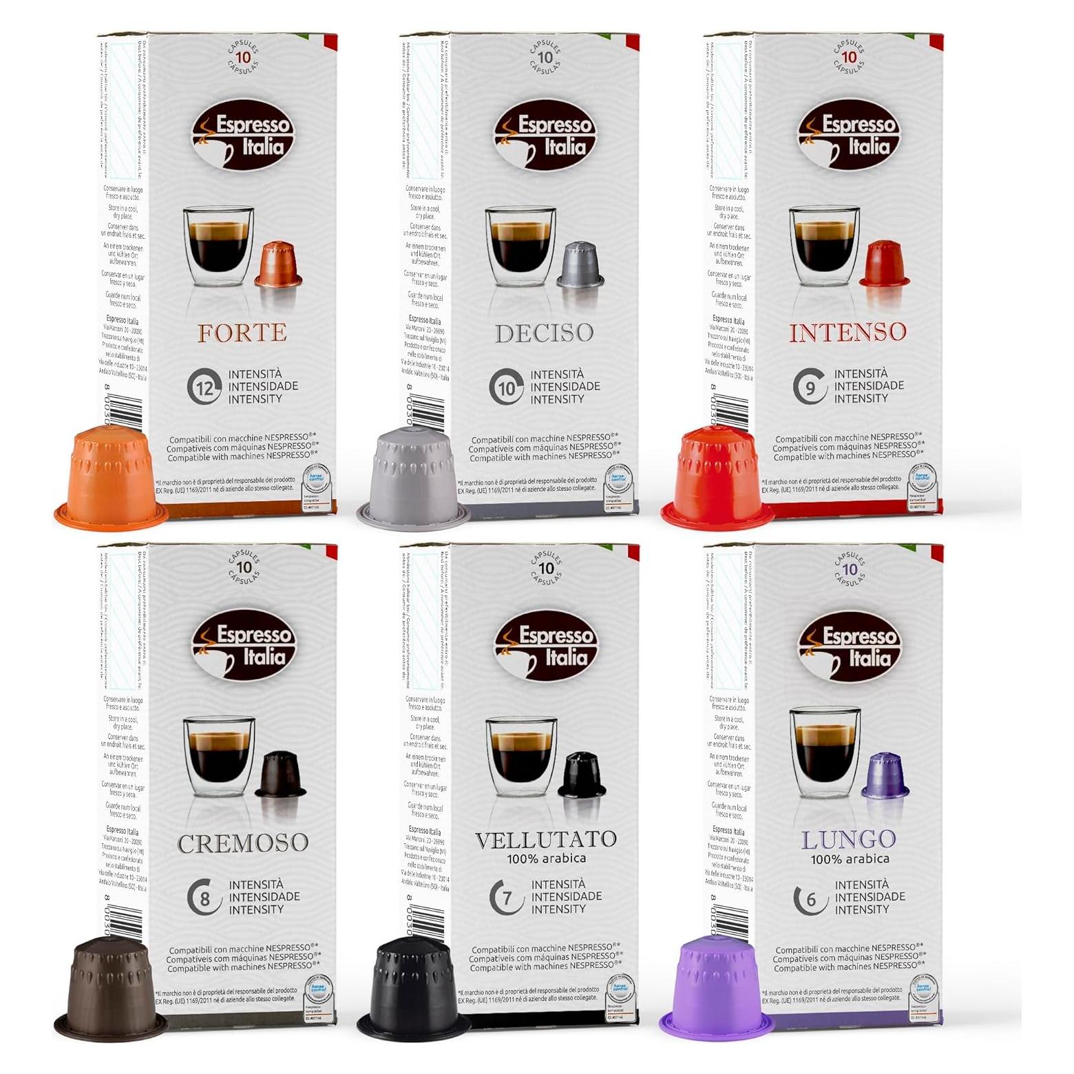 Cápsulas de Café Espresso Italia para Nespresso - 100 Unidades