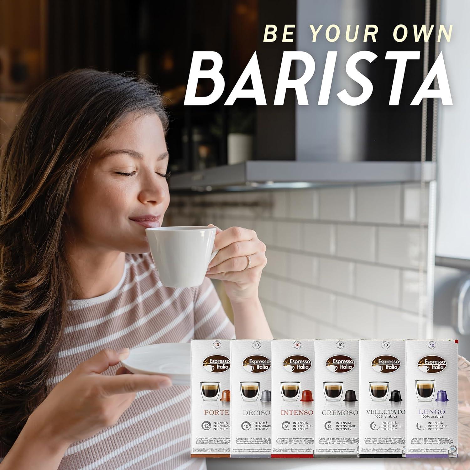 Cápsulas de Café Espresso Italia para Nespresso - 100 Unidades