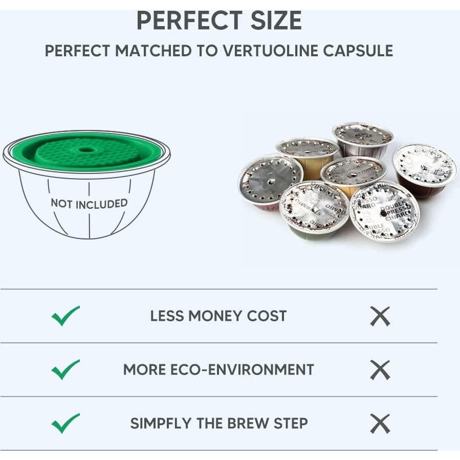 Paquete 2 Tapas Reutilizables Café Silicona Verde 80/150/230ml