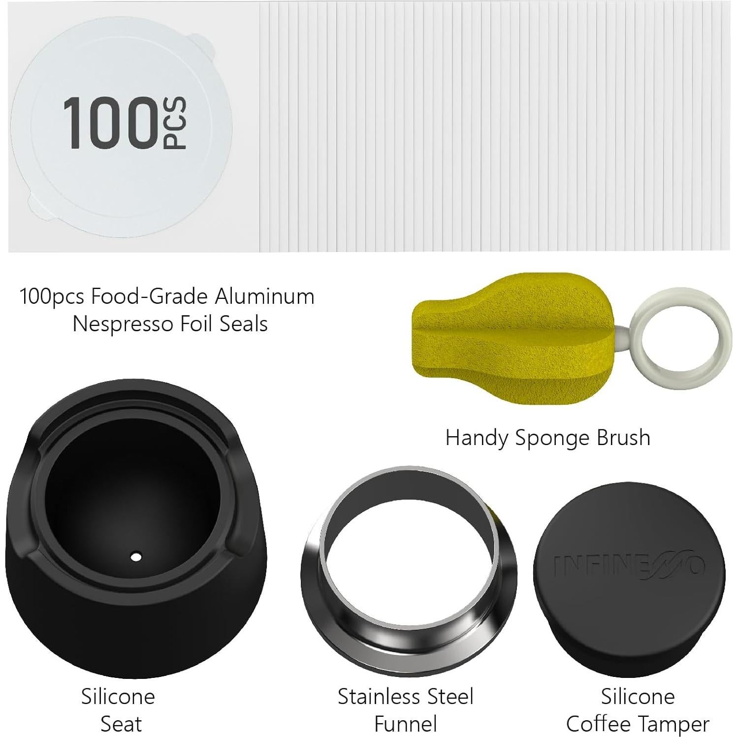 Kit de Recarga de Cápsulas Reutilizables Nespresso VertuoLine 104 Piezas