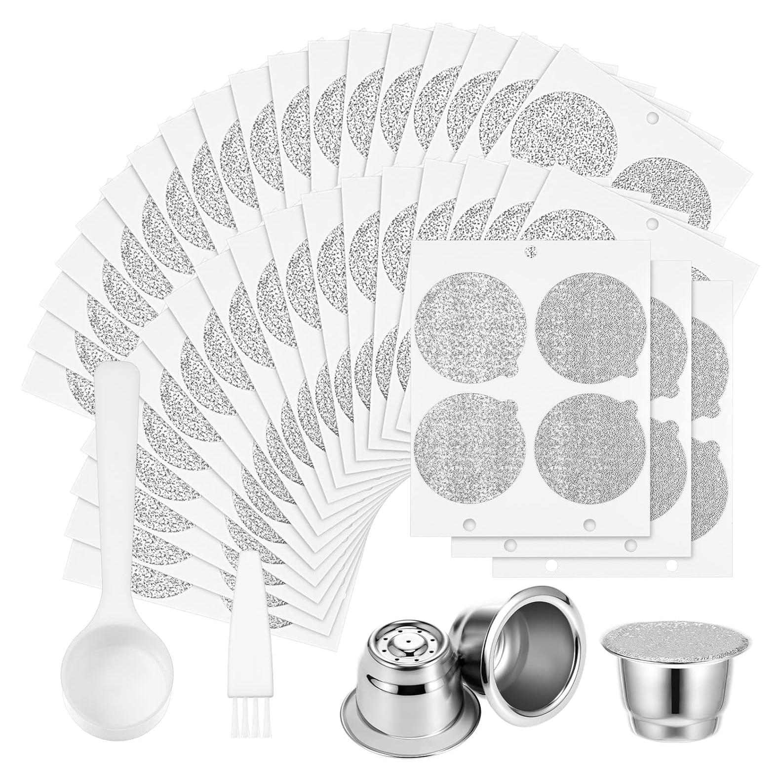 Cápsulas de Espresso Reutilizables Tanlade 2 Piezas Acero Inoxidable