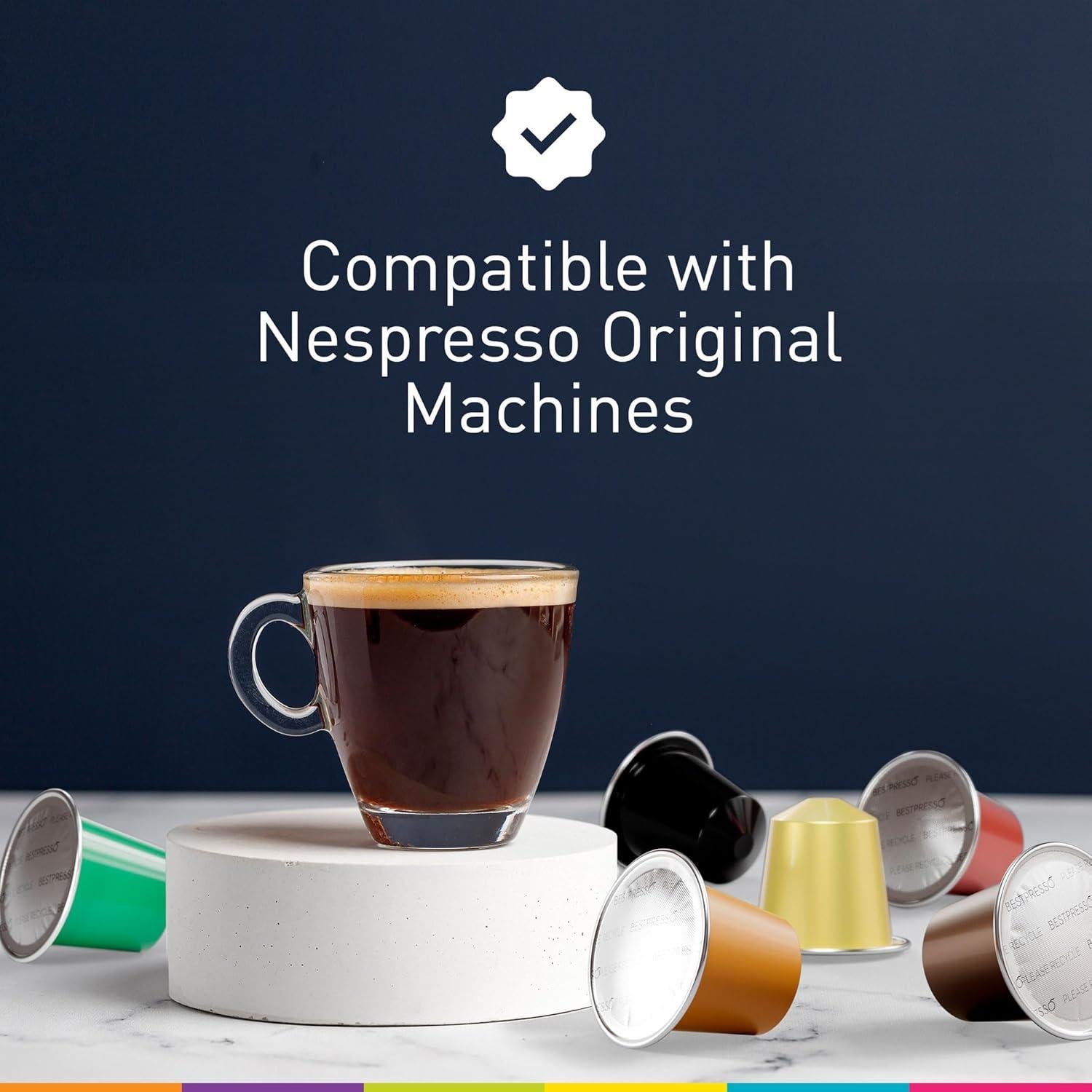 Cápsulas de Espresso Café Romano Orgánico 100 Unidades Nespresso
