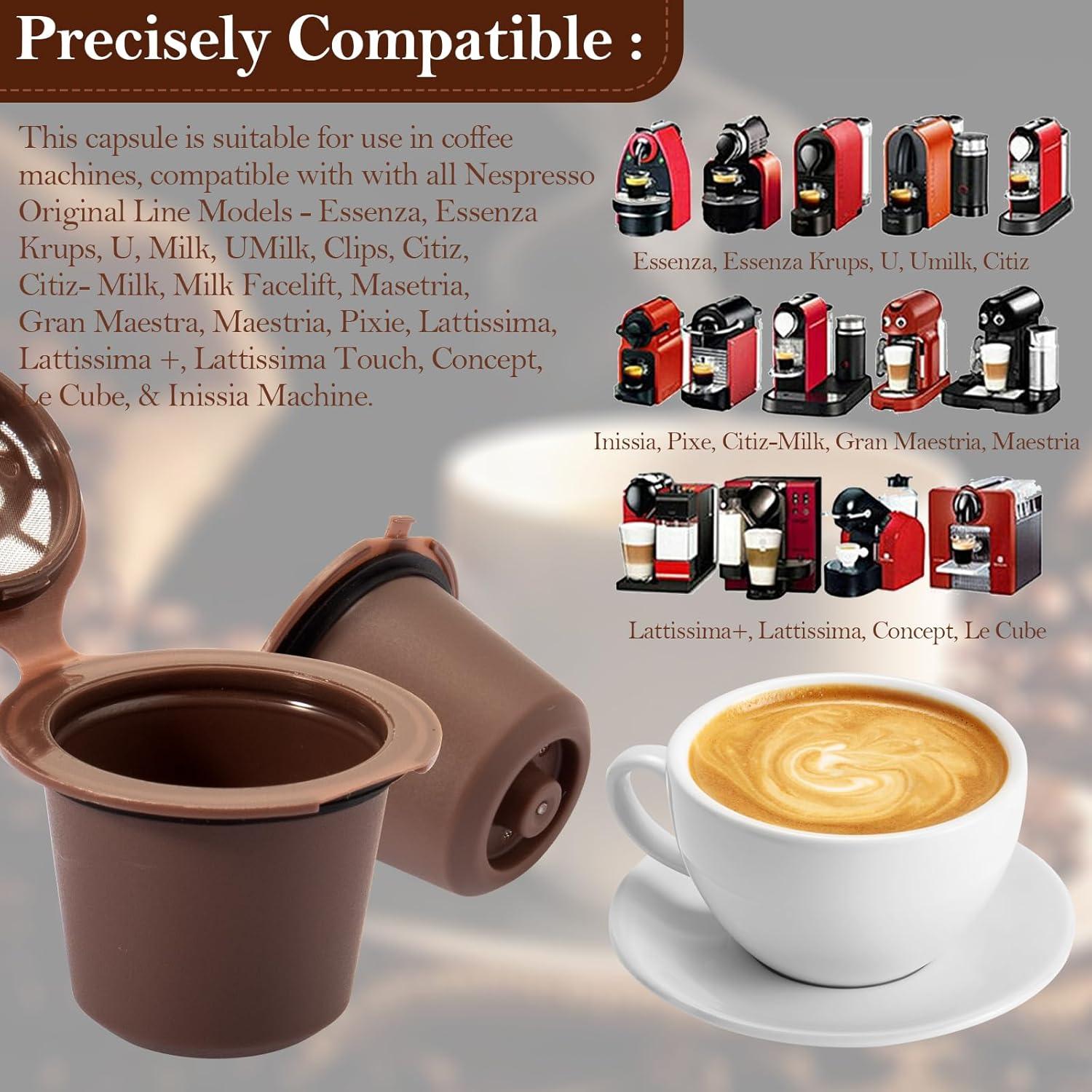 Cápsulas de café reutilizables Rugam para Nespresso - Paquete de 6