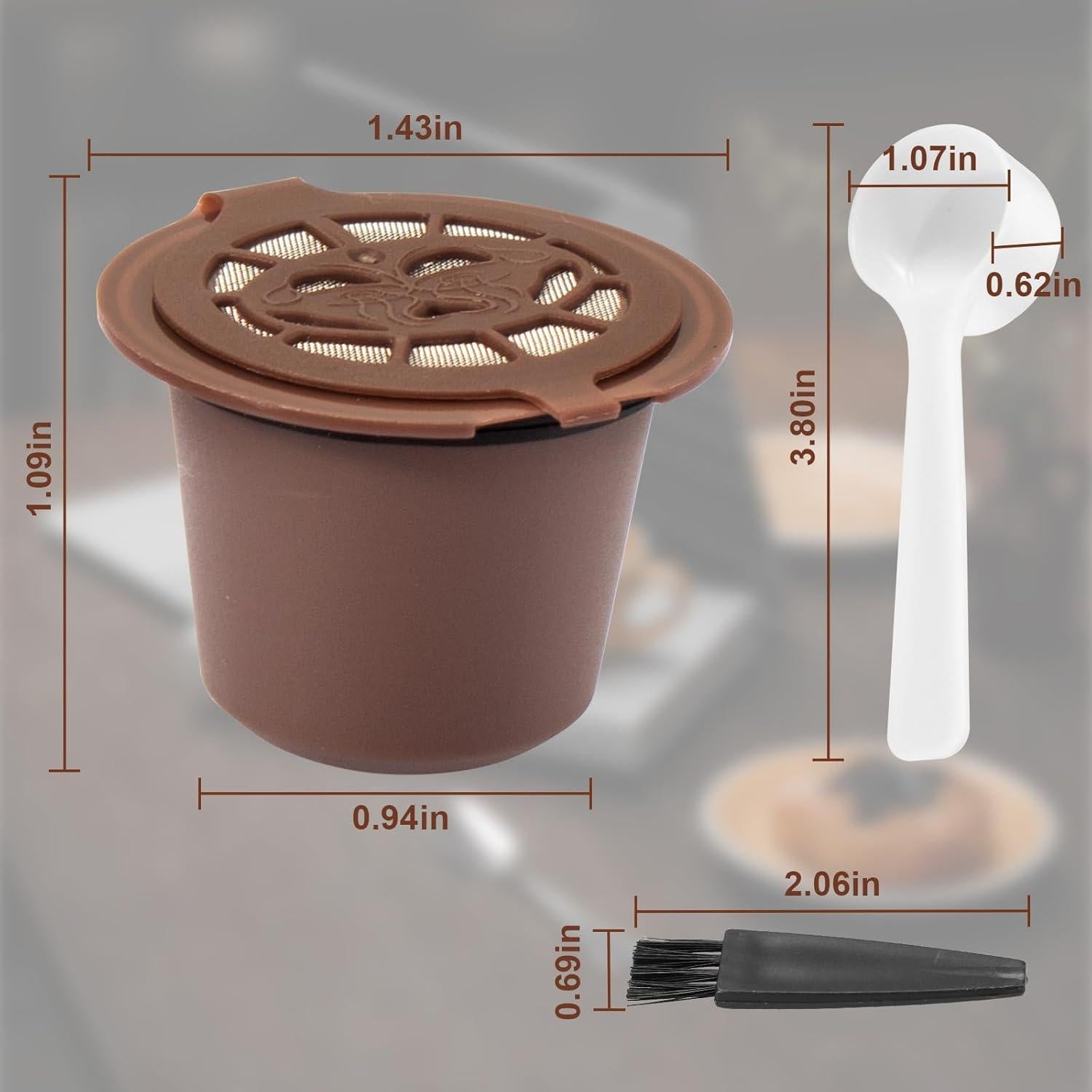 Cápsulas de café reutilizables Rugam para Nespresso - Paquete de 6