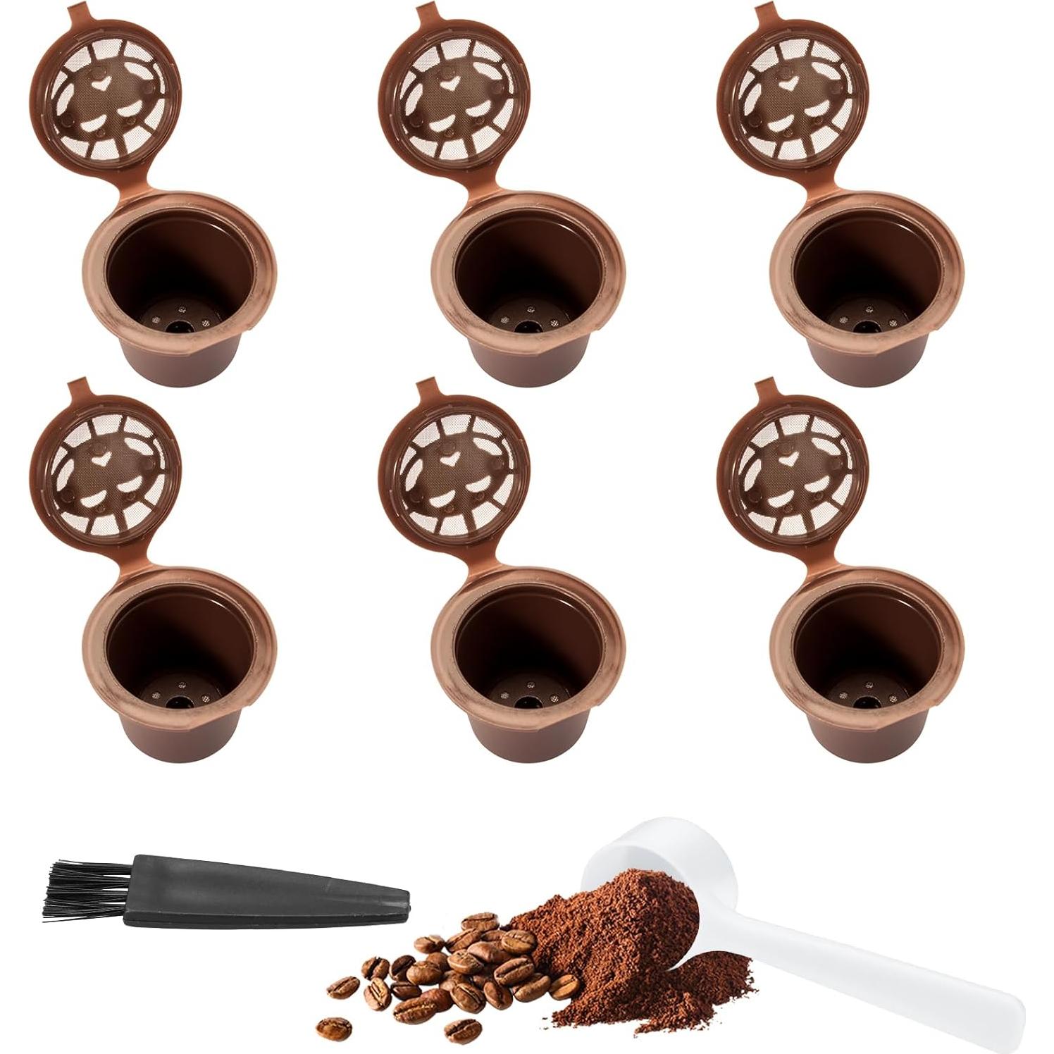 Cápsulas de café reutilizables Rugam para Nespresso - Paquete de 6