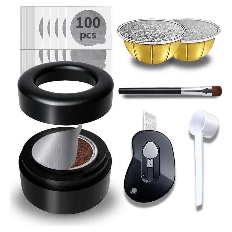 Kit de Cápsulas Reutilizables Nespresso Vertuo con 100 Tapas