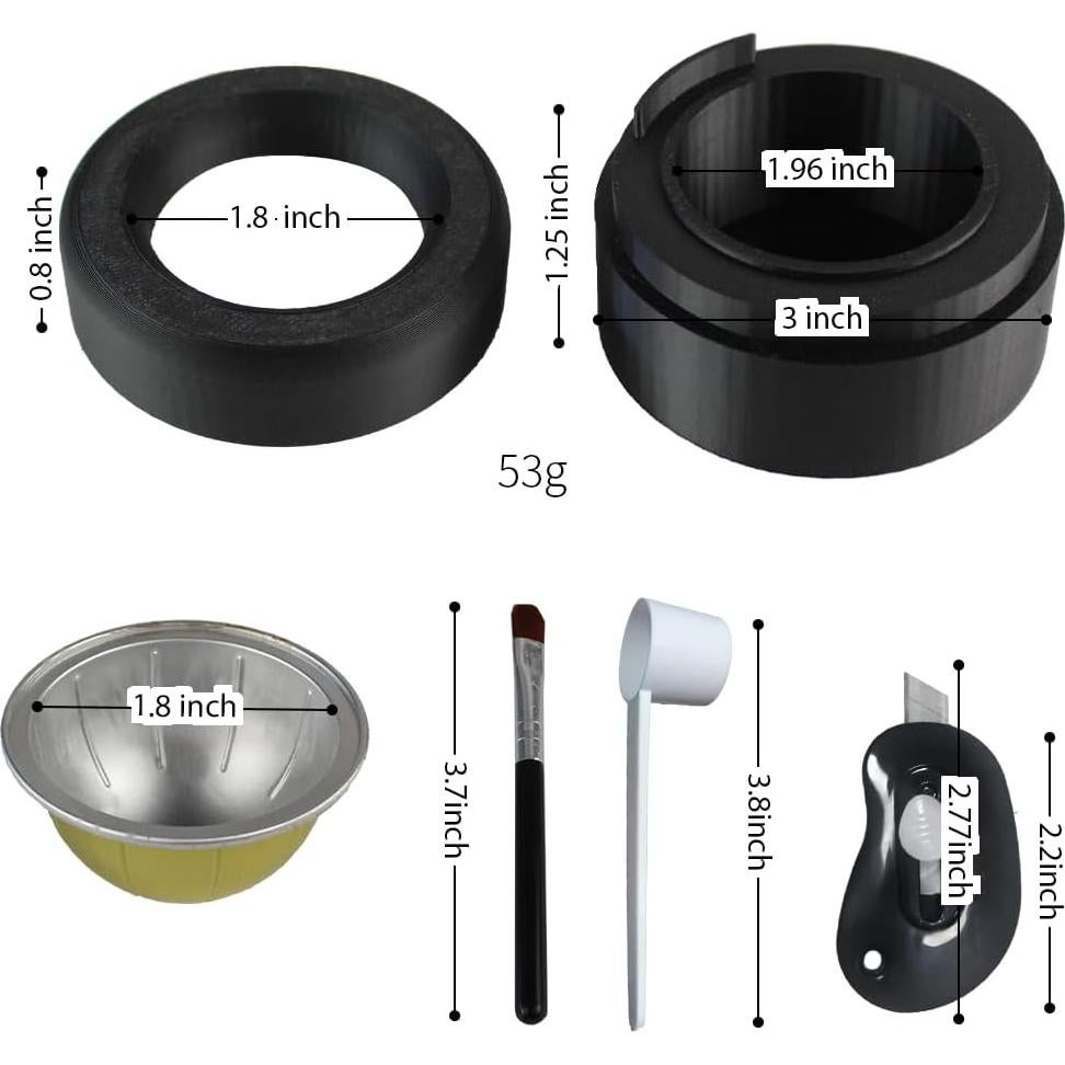 Kit de Cápsulas Reutilizables Nespresso Vertuo con 100 Tapas