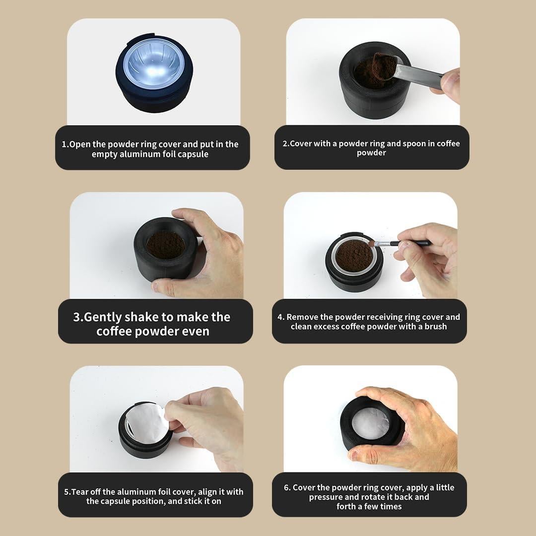 Kit de Cápsulas Reutilizables Nespresso Vertuo con 100 Tapas