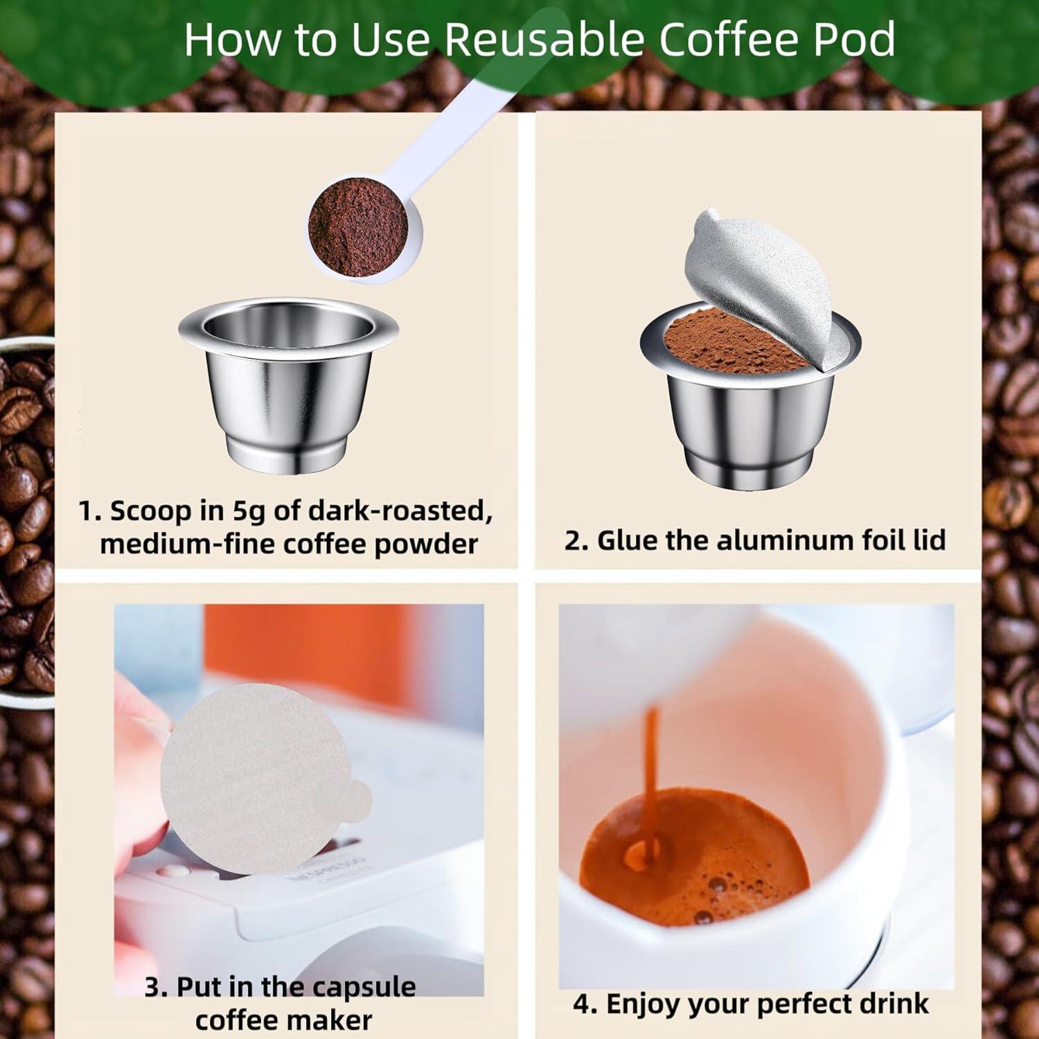 Cápsulas de Café Reutilizables JavaNest para Nespresso OriginalLine