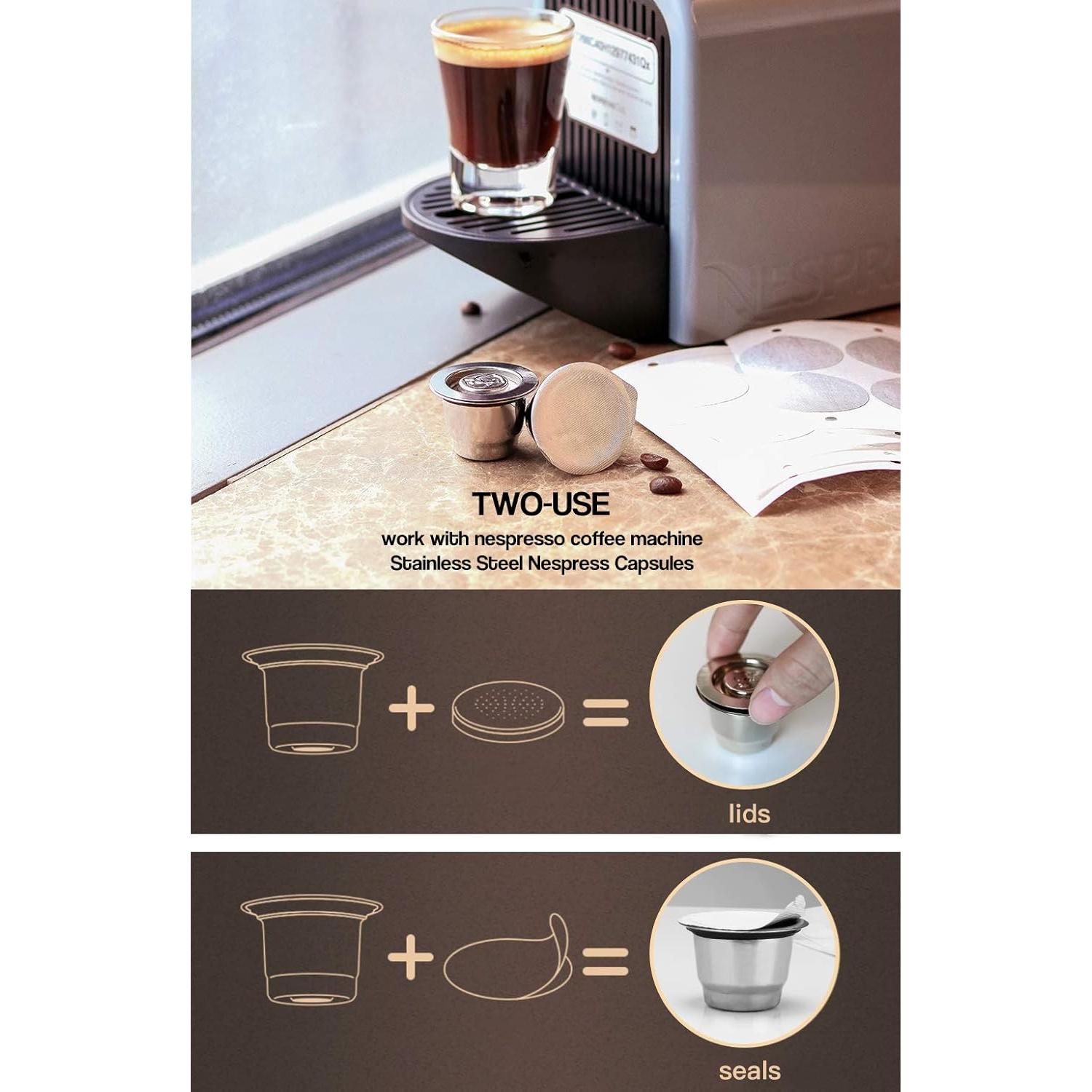 Cápsula de café crema reutilizable BRBHOM para Nespresso