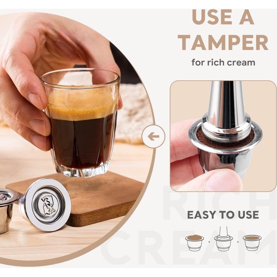 Cápsula de café crema reutilizable BRBHOM para Nespresso