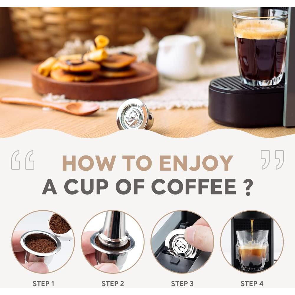 Cápsula de café crema reutilizable BRBHOM para Nespresso