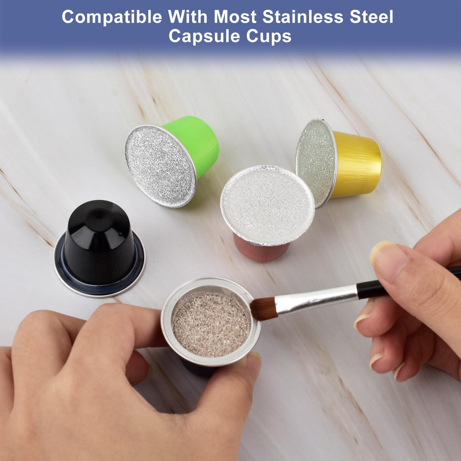 200 Tapas de Aluminio 37mm CUALFEC para Cápsulas Nespresso