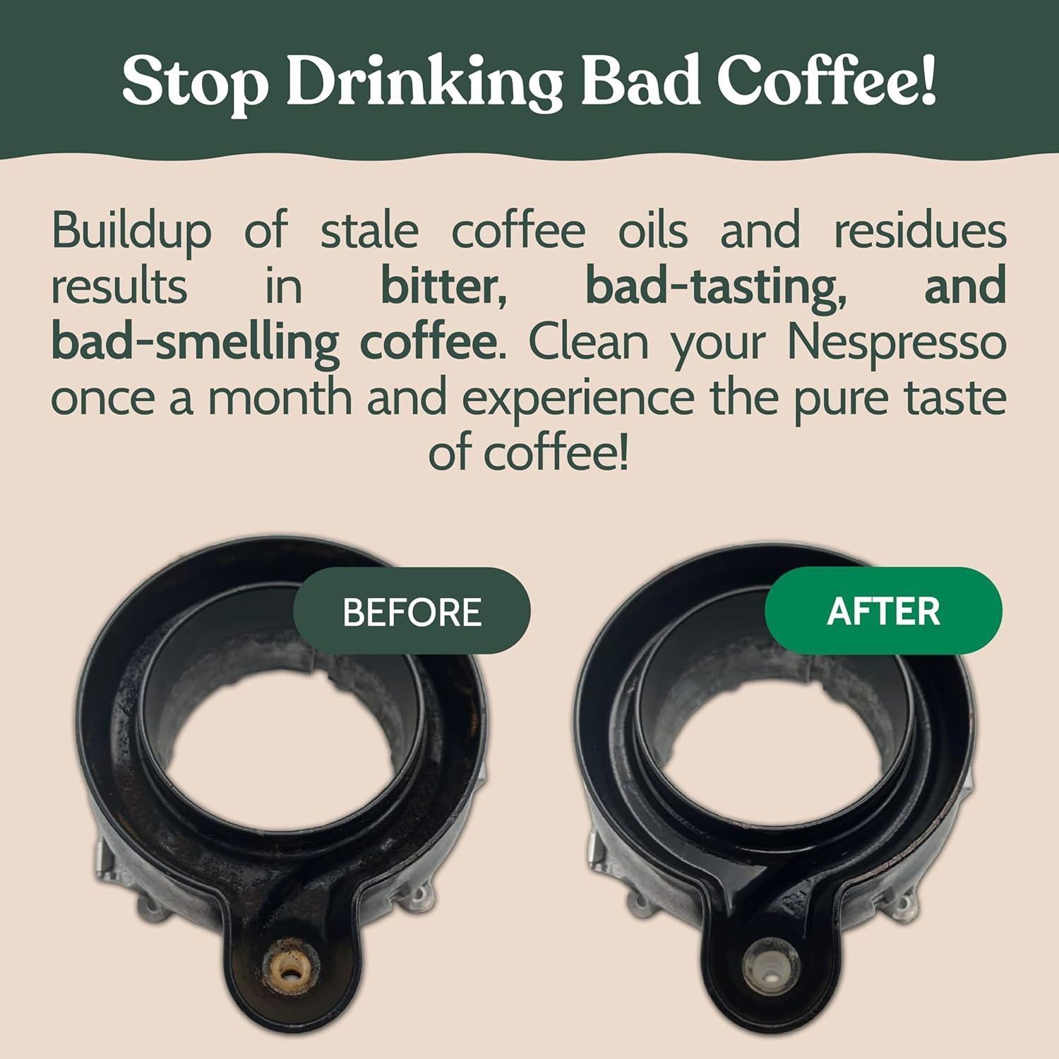 Cápsulas de limpieza Roobi para Nespresso - 12 tabletas + 1 reutilizable