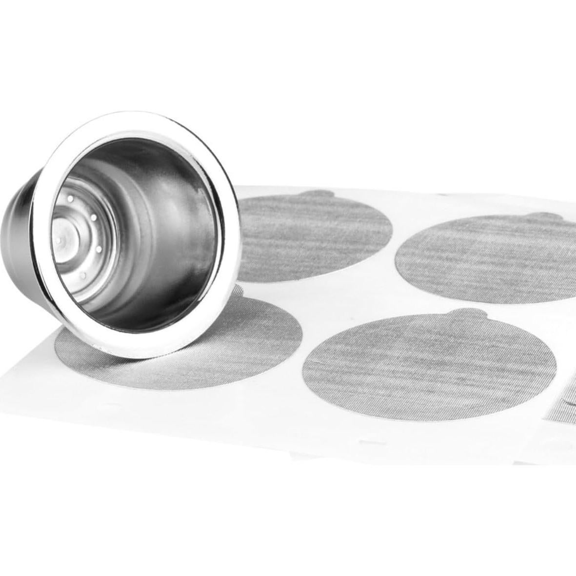 Tazas K reutilizables MANHONGYU + 100 tapas de aluminio