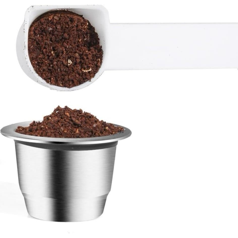 Tazas K reutilizables MANHONGYU + 100 tapas de aluminio