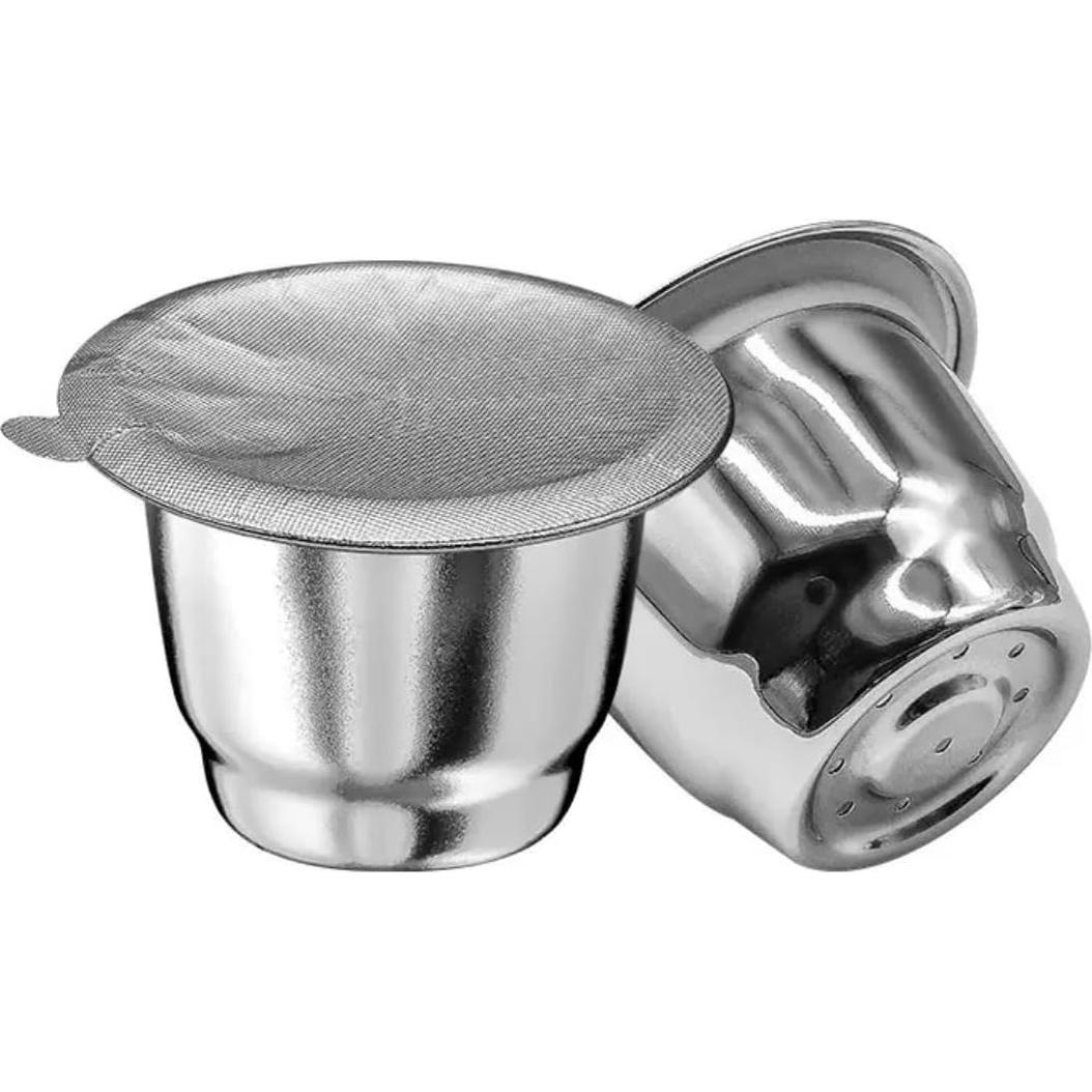 Tazas K reutilizables MANHONGYU + 100 tapas de aluminio