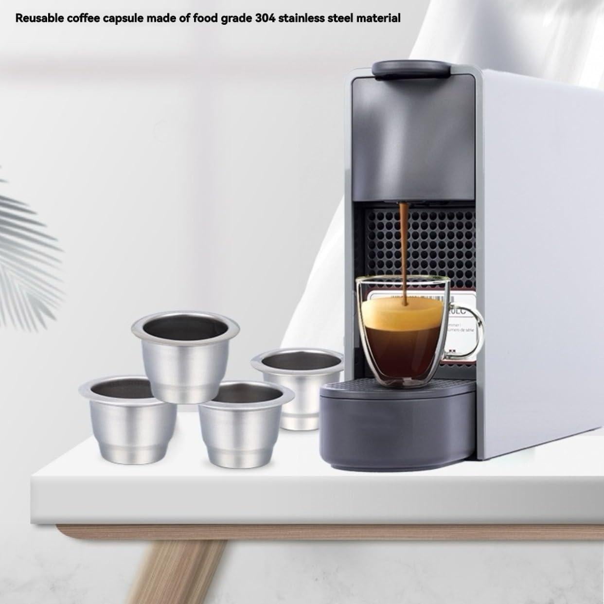 Tazas K reutilizables MANHONGYU + 100 tapas de aluminio