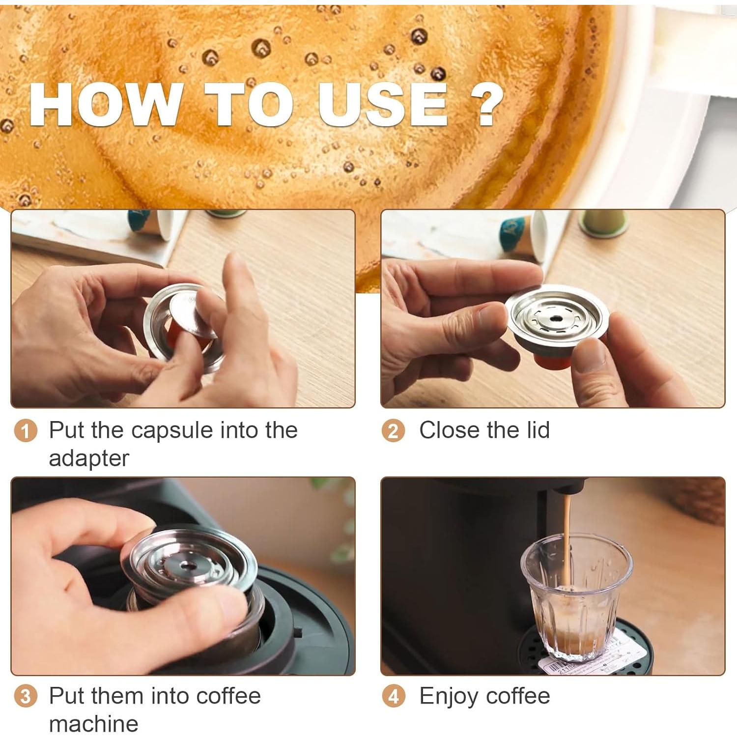 Adaptador de cápsula de café Feilifan para Nespresso Vertuo 150 ml