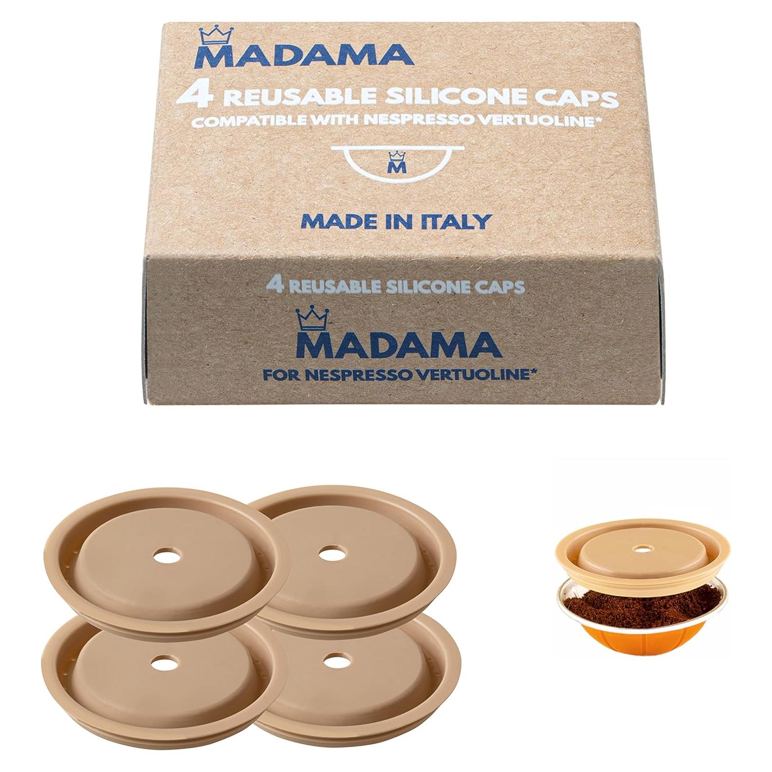 Tapa reutilizable Madama para Nespresso Vertuo - 4 unidades