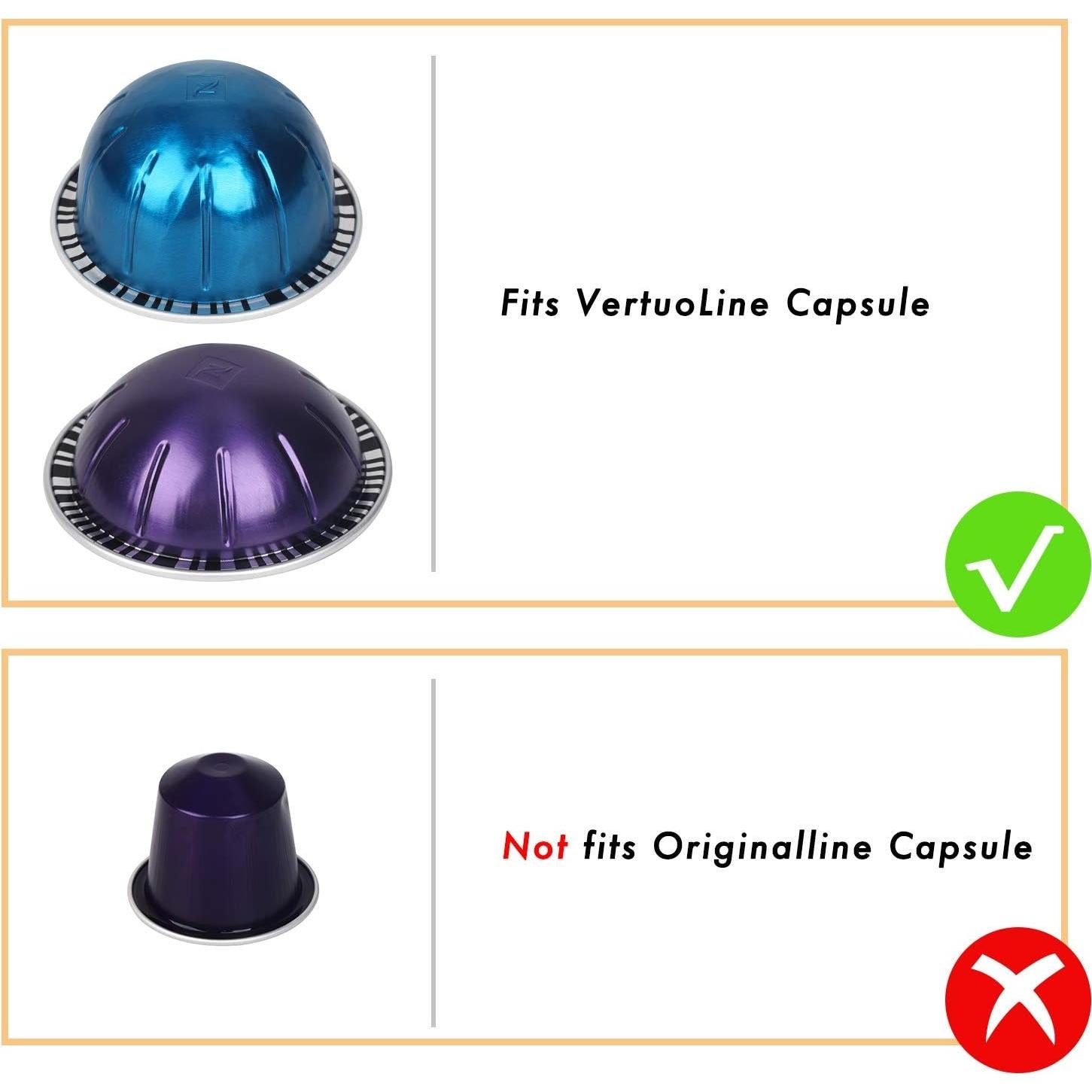 Sellos de Aluminio Reutilizables Geesta para Nespresso Vertuoline - 120 Pcs