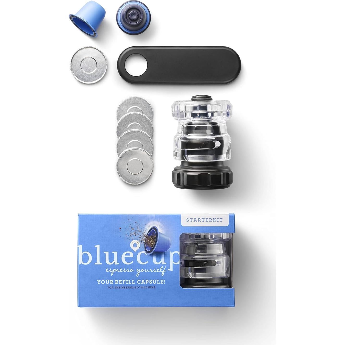 Cápsulas recargables Bluecup para Nespresso - Kit inicio 2 unidades