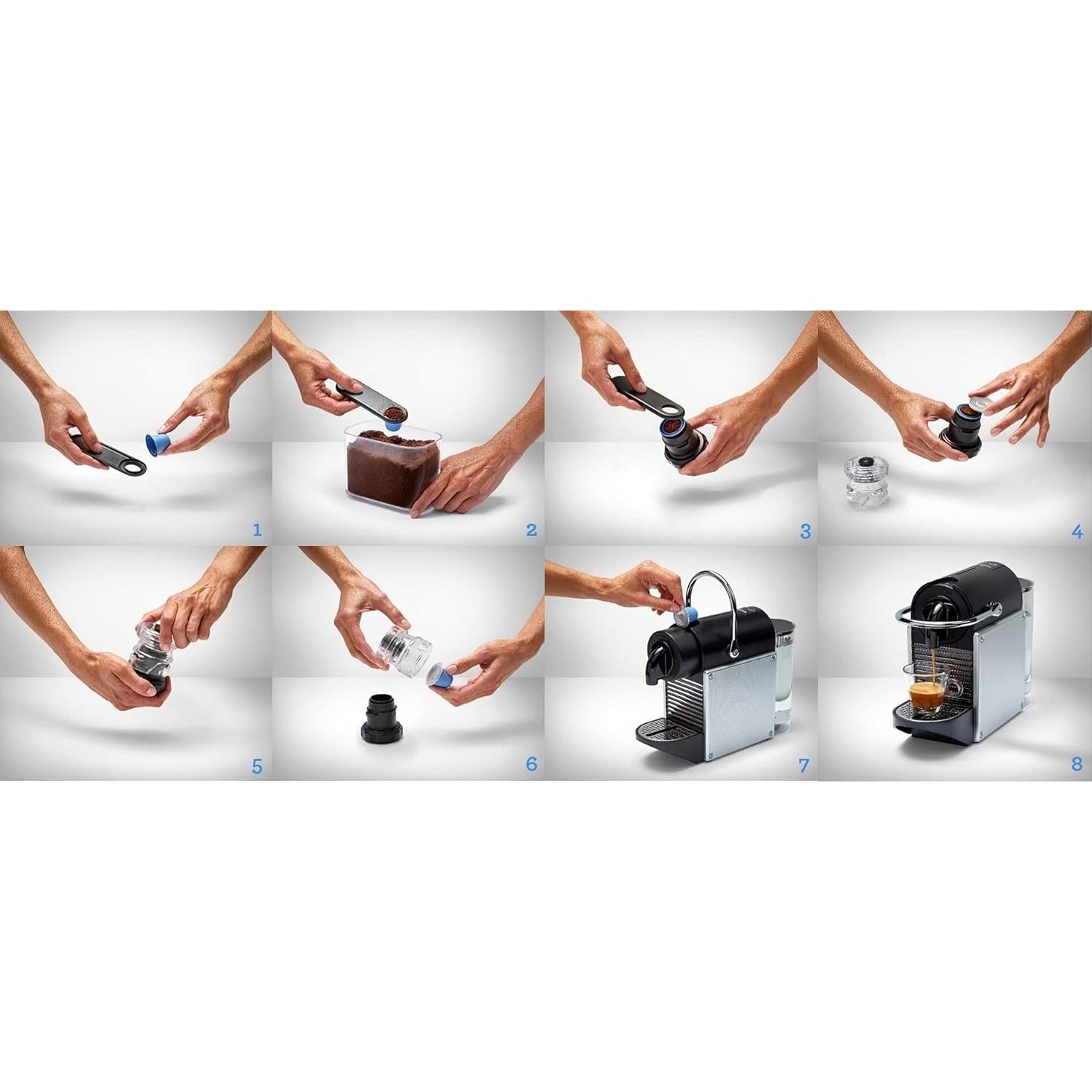 Cápsulas recargables Bluecup para Nespresso - Kit inicio 2 unidades