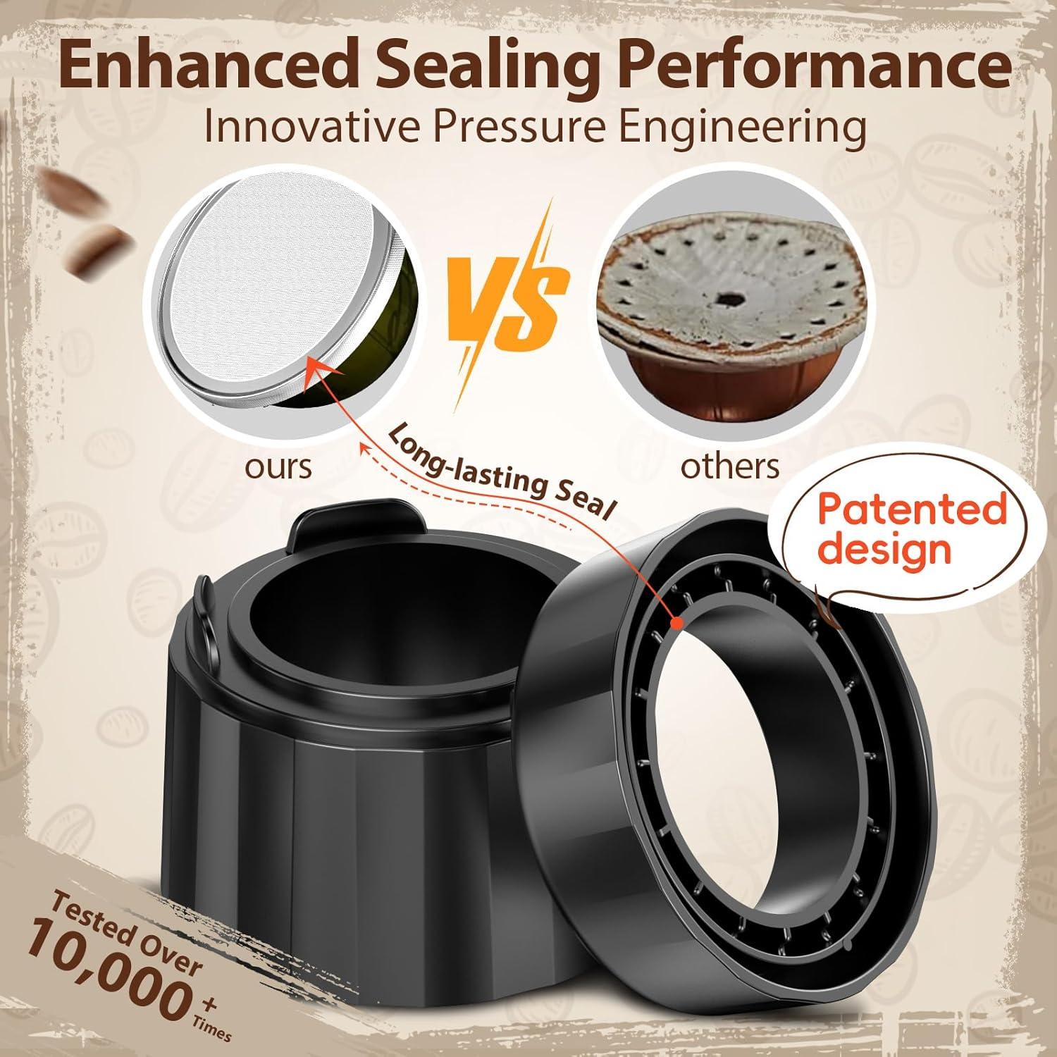 Kit de Cápsulas Reutilizables SWEETDEER para Nespresso Vertuo - 110 Tapas