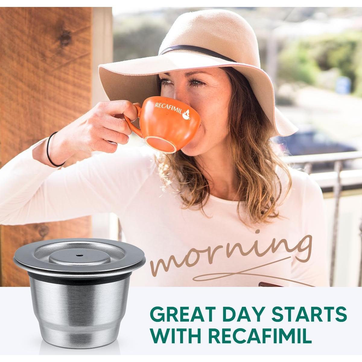 Cápsula de café reutilizable HAILASRE con prensador 67.8g