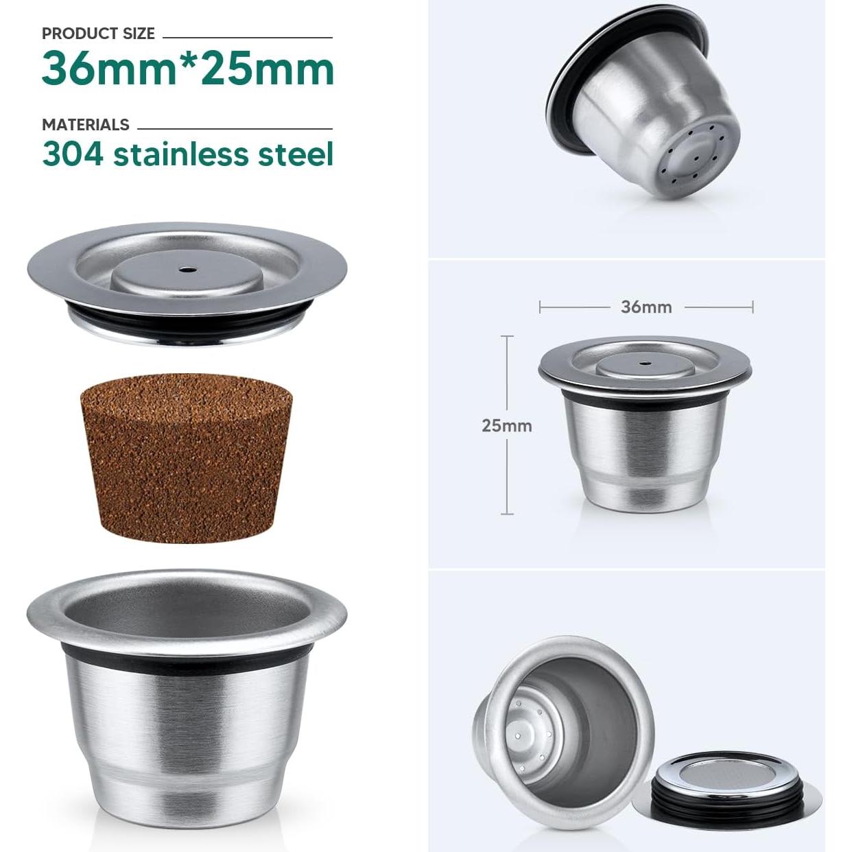 Cápsula de café reutilizable HAILASRE con prensador 67.8g