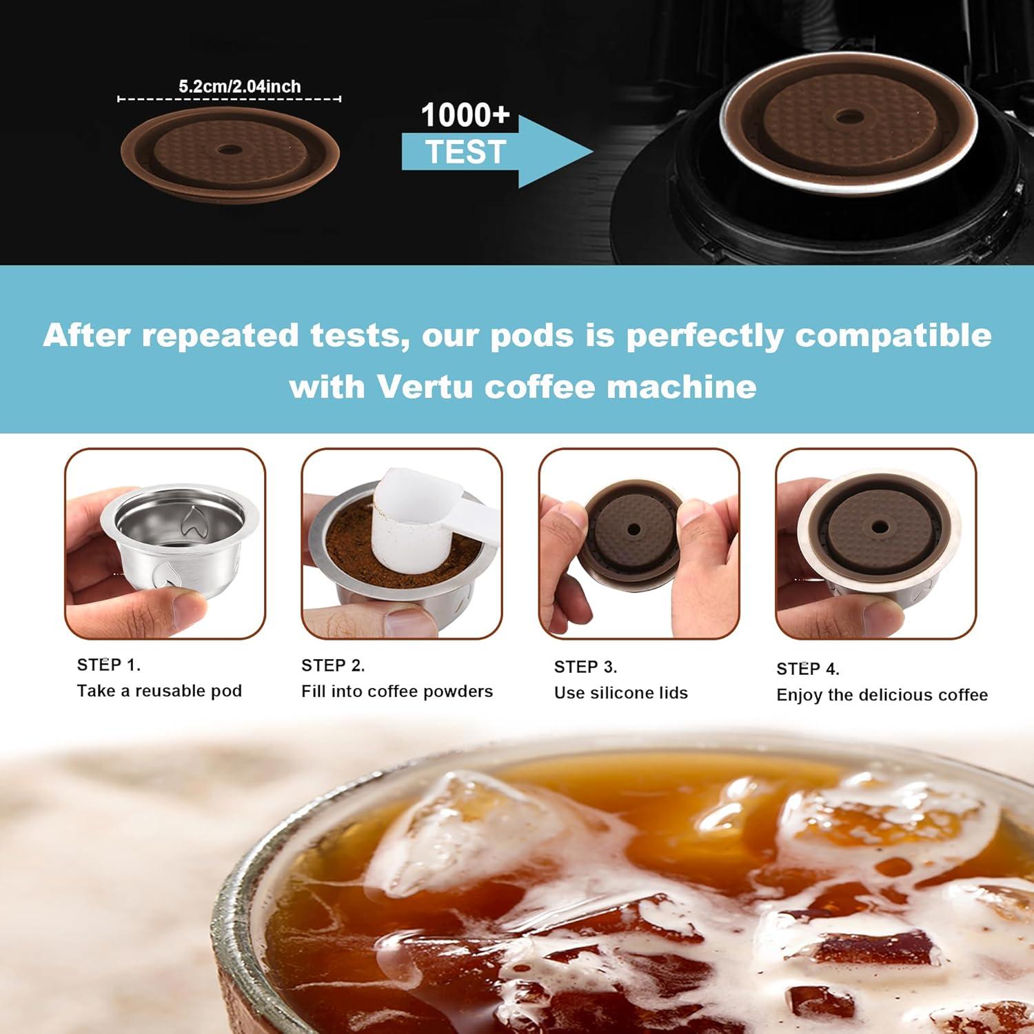 Cápsulas de Café Reutilizables FUNBOOST para Vertu pop y next