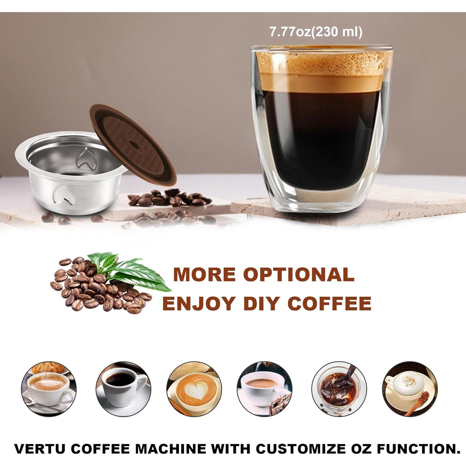 Cápsulas de Café Reutilizables FUNBOOST para Vertu pop y next