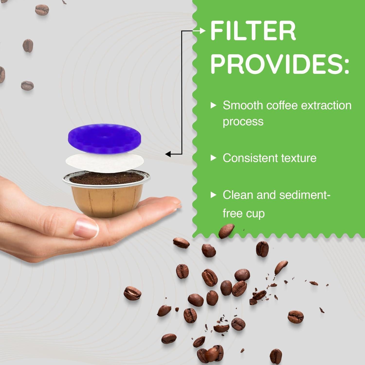 Juego de tapas reutilizables My-Cap para cápsulas Nespresso Vertuo