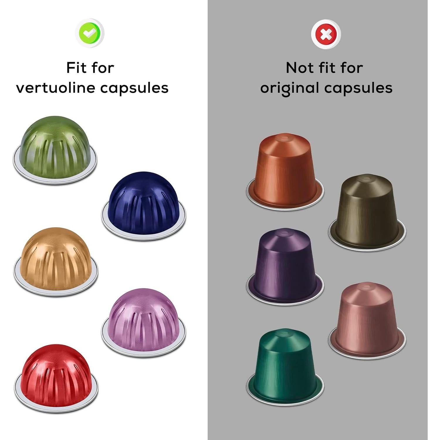 Tapa de Aluminio RECAPS 100 Unidades para Cápsulas Nespresso Vertuo