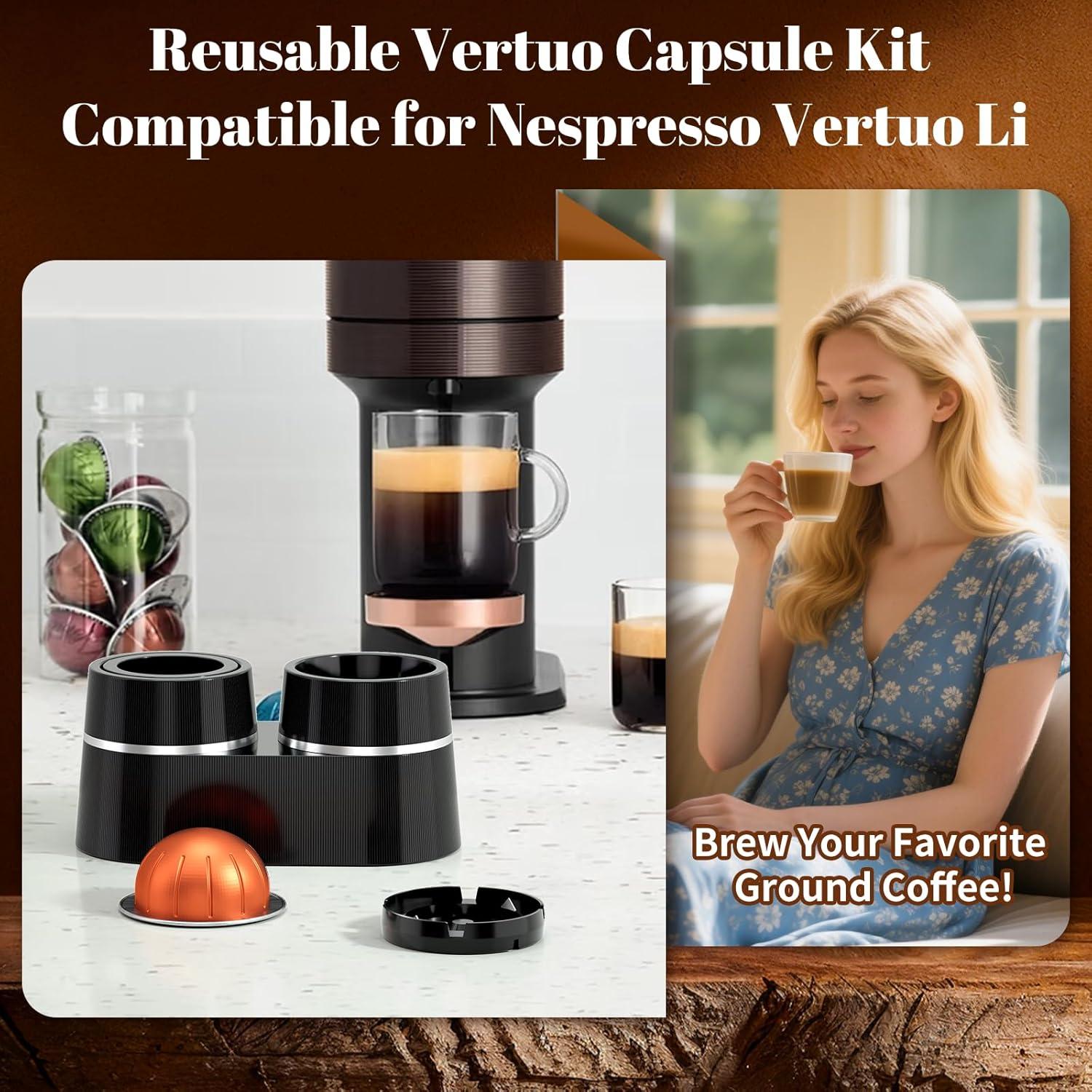 Kit de Cápsulas Reutilizables SOLIDATOR para Nespresso Vertuo