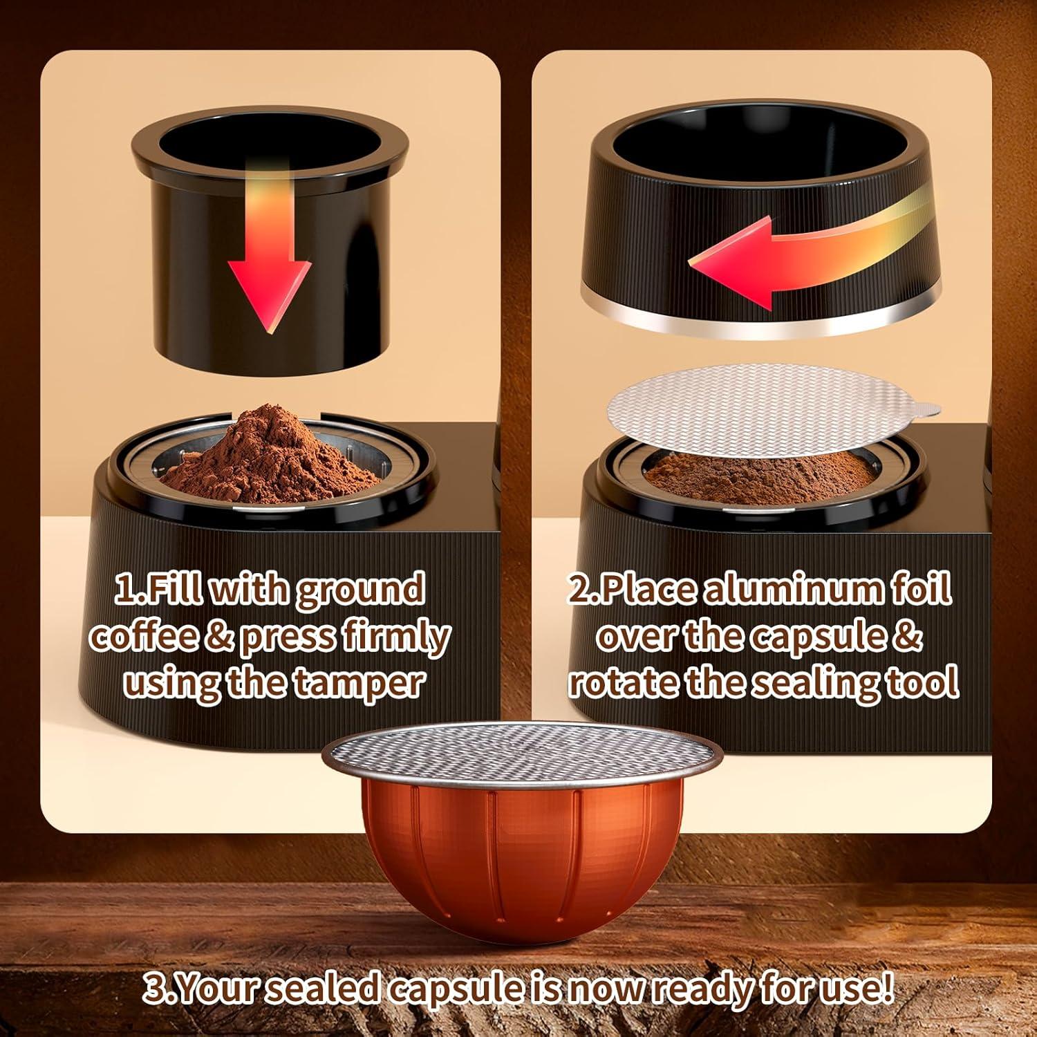 Kit de Cápsulas Reutilizables SOLIDATOR para Nespresso Vertuo