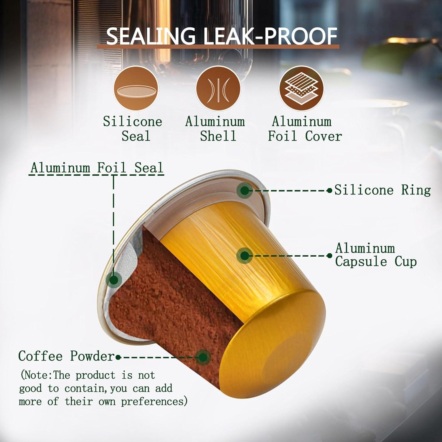 Cápsulas Recargables Nuyoach para Nespresso Original - 60 Unidades