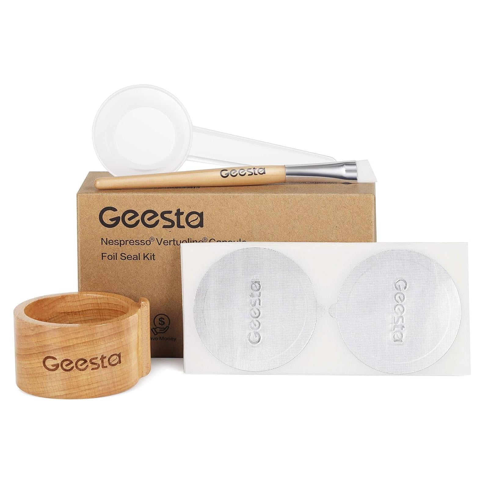 Kit de Sellos de Aluminio GEESTA para Cápsulas Nespresso Vertuoline