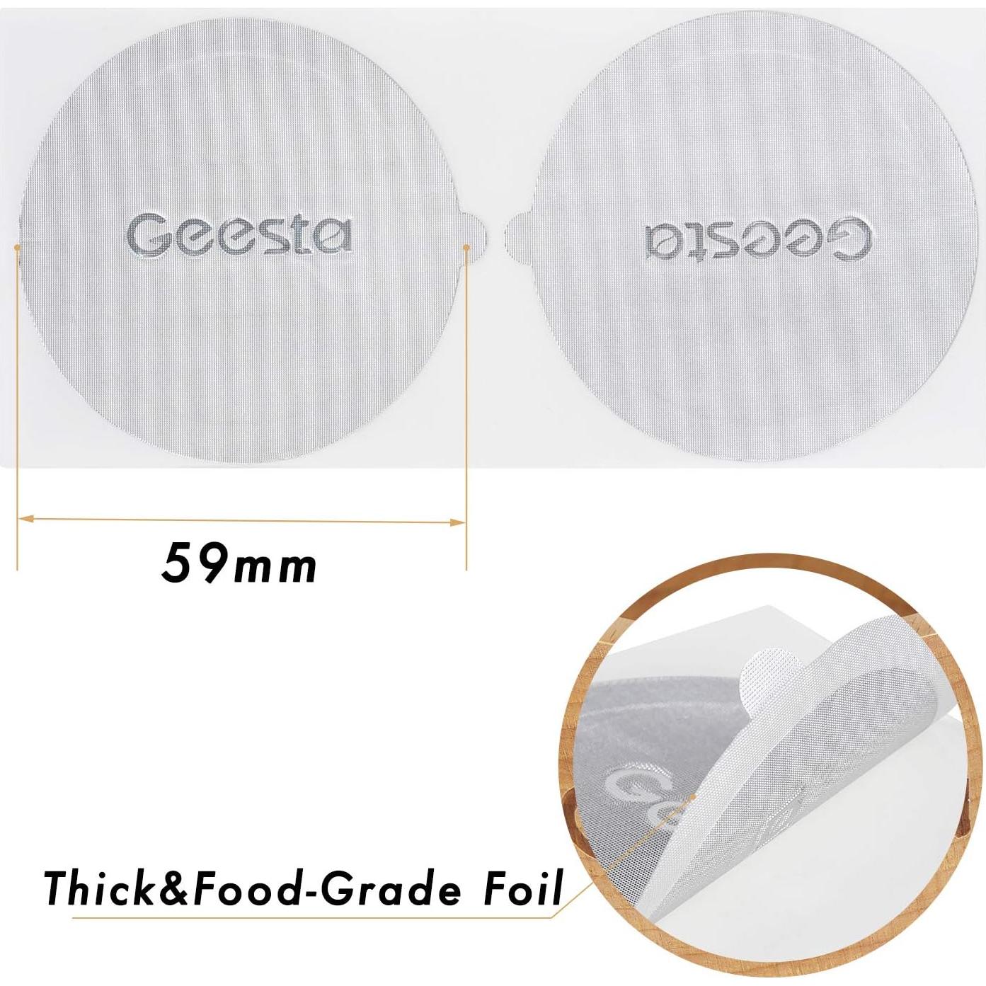 Kit de Sellos de Aluminio GEESTA para Cápsulas Nespresso Vertuoline