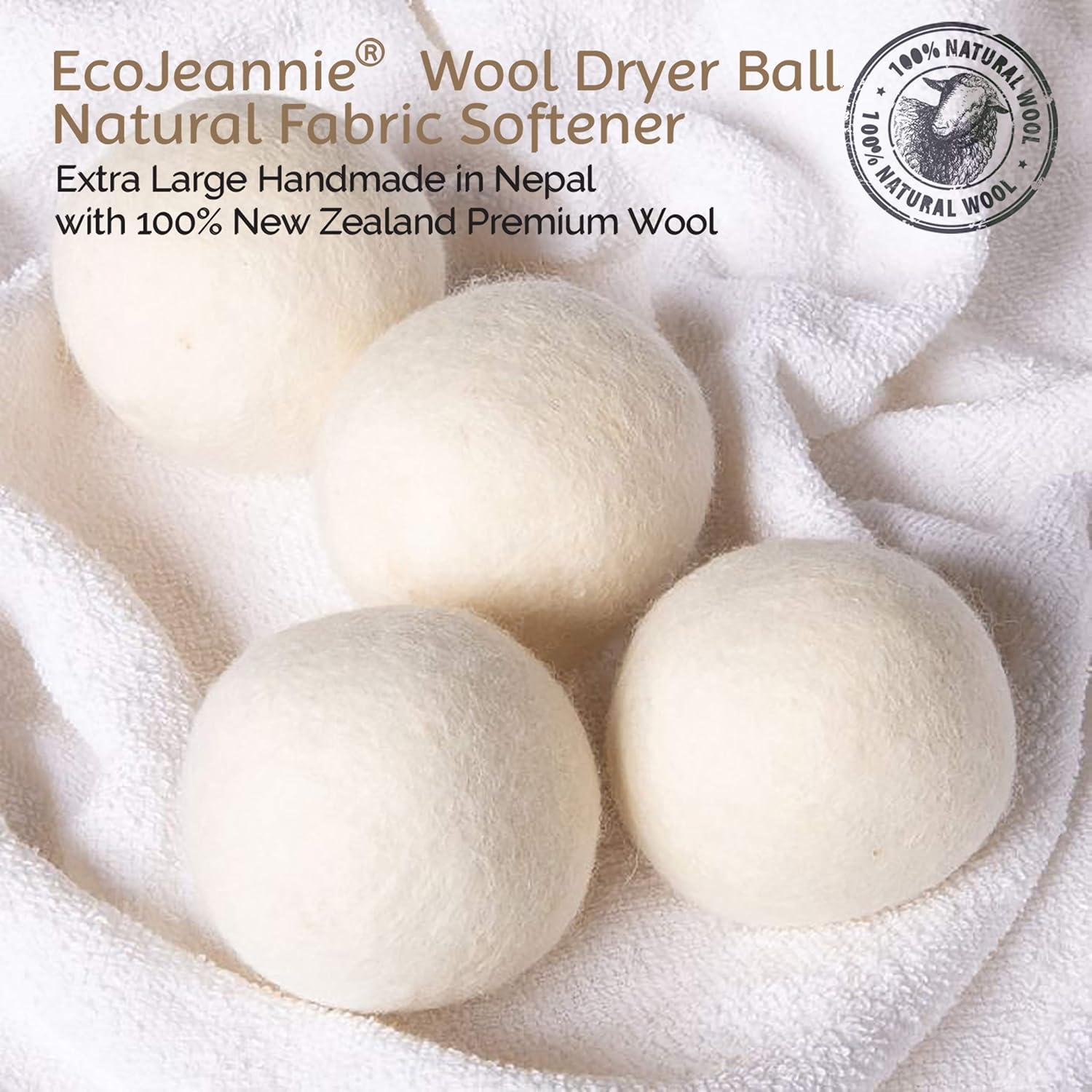 Bolas de Secado de Lana Ecojeannie - 6 Piezas XL Ecológicas