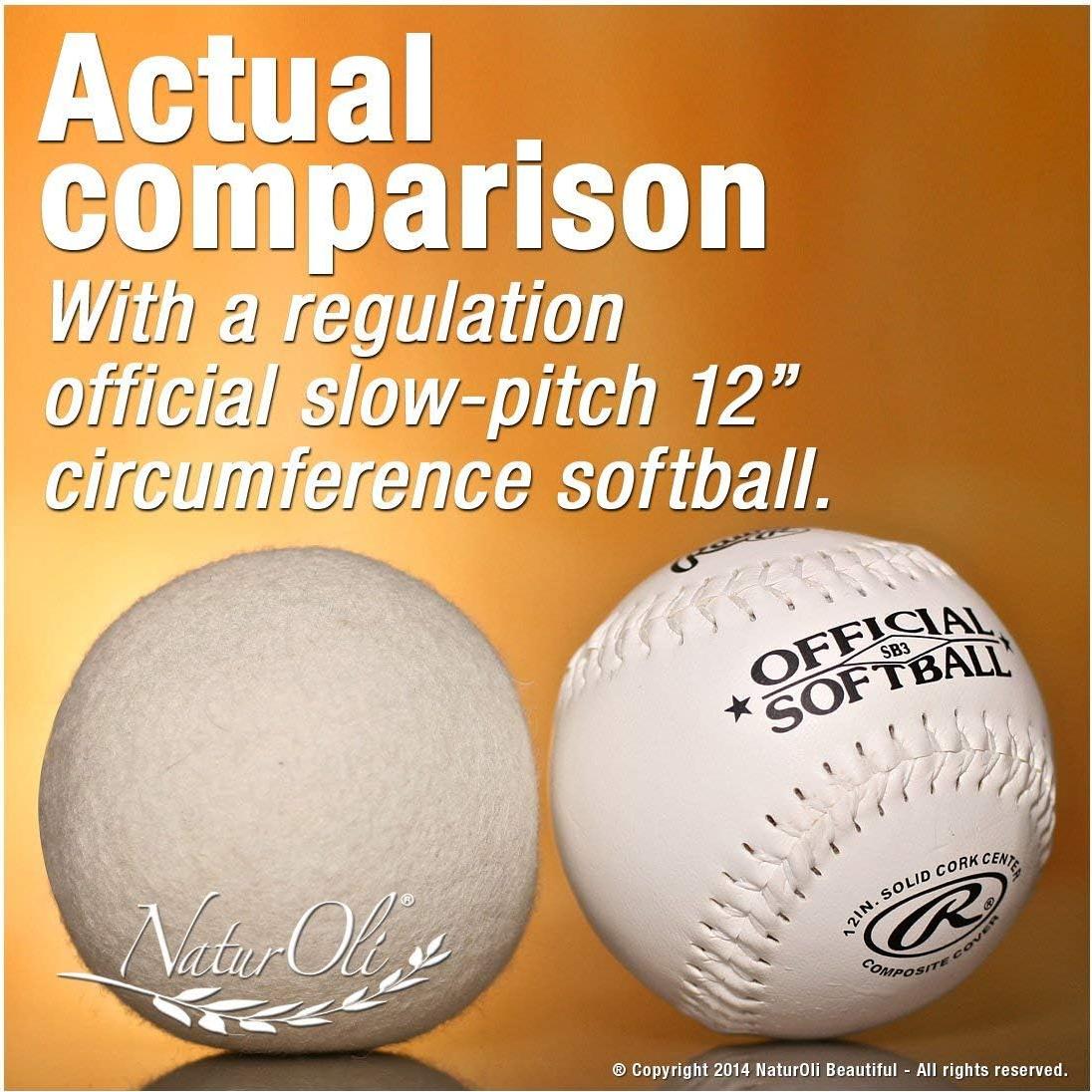 Bolas de Secado Jumbo NaturOli 100% Lana 3-Pack Sin Fragancia