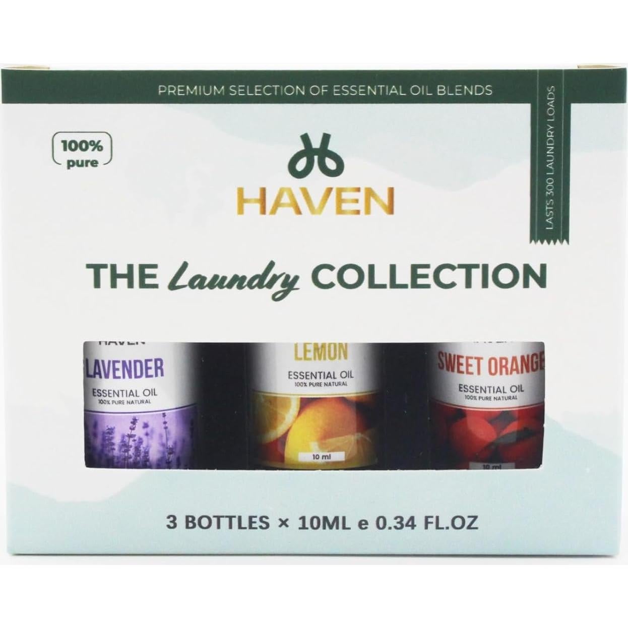 Juego de Aceites Esenciales para Lavandería HAVEN 100% Puro