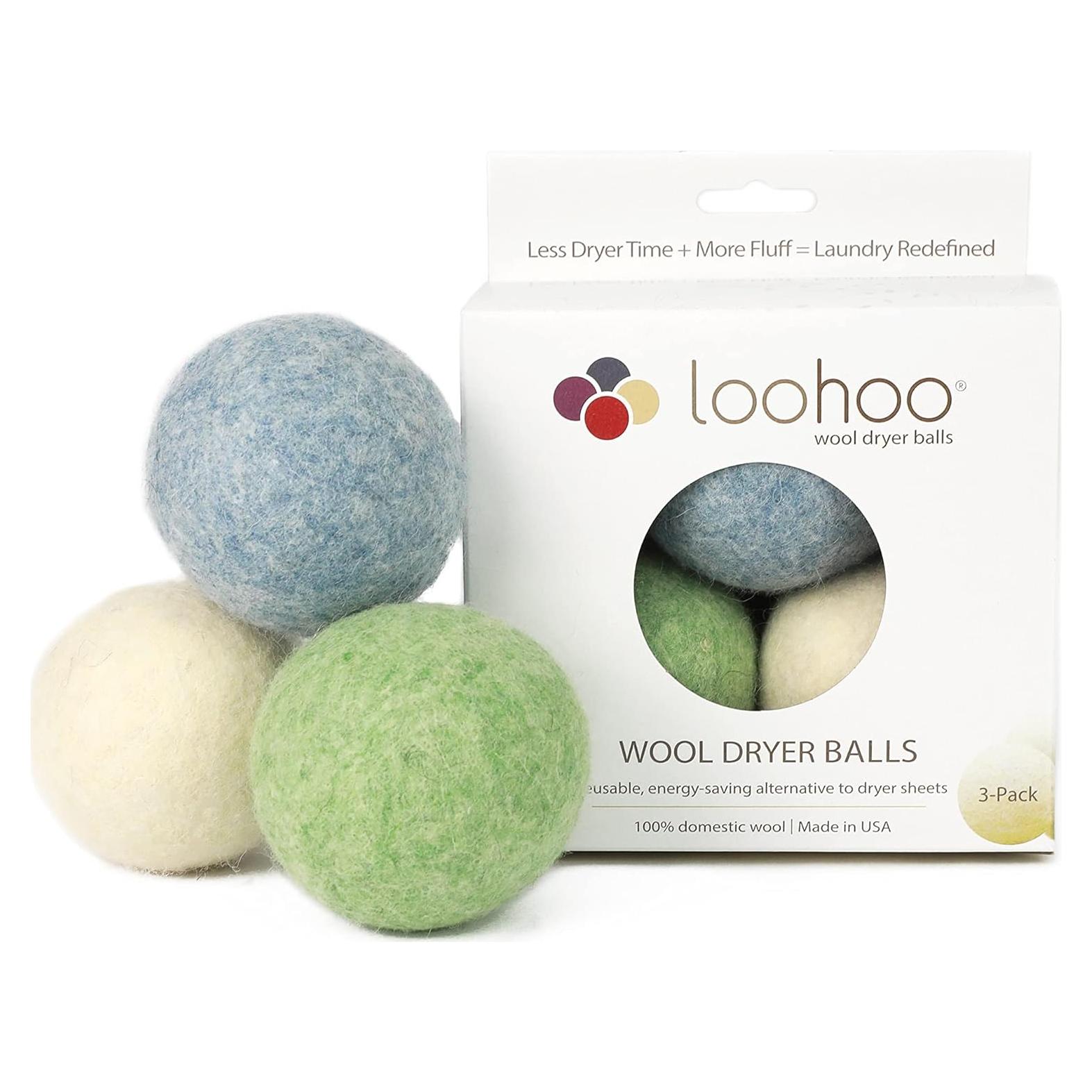 Bolas de Secado de Lana LooHoo - Paquete de 3 Unidades