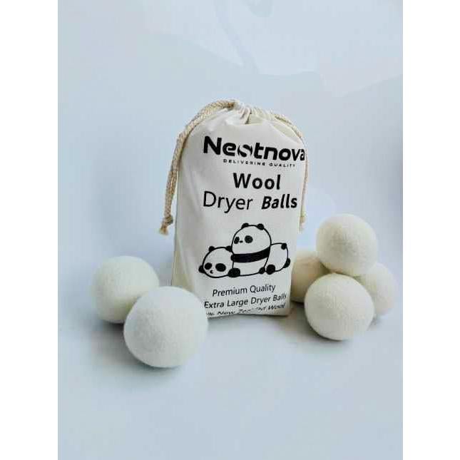 Bolas de Secado XL Nestnova 100% Lana Nueva Zelanda 6 Piezas