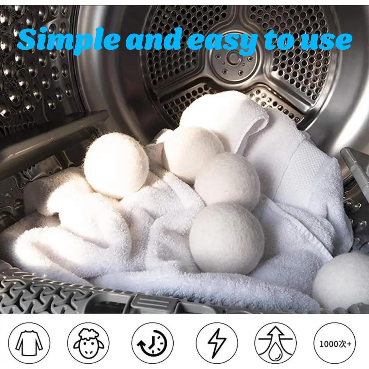 Bolas de Secado XL Nestnova 100% Lana Nueva Zelanda 6 Piezas