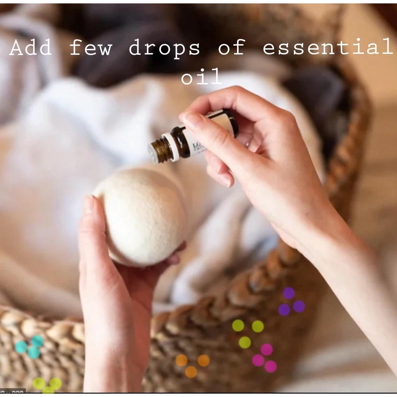 Bolas de Secado XL Nestnova 100% Lana Nueva Zelanda 6 Piezas