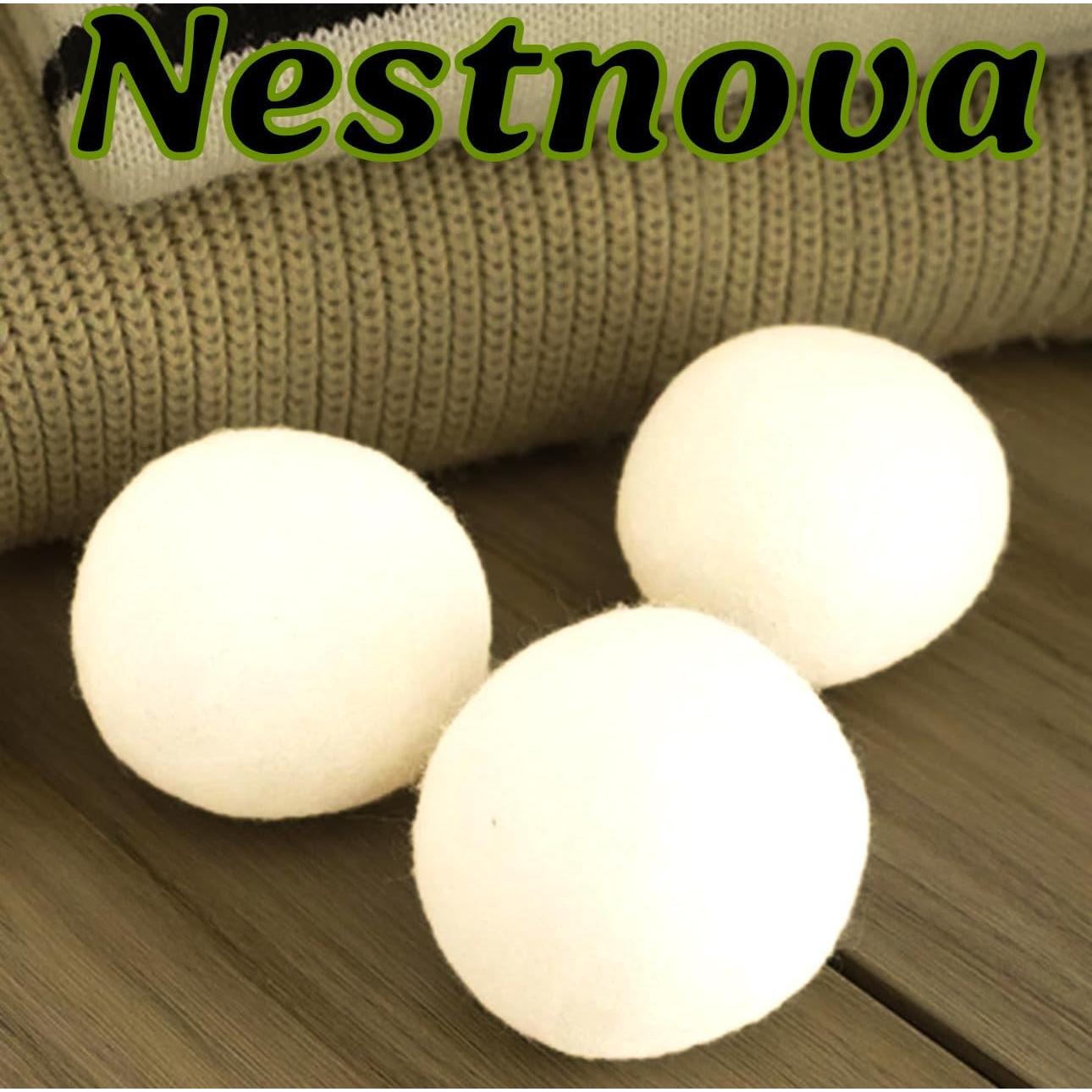 Bolas de Secado XL Nestnova 100% Lana Nueva Zelanda 6 Piezas