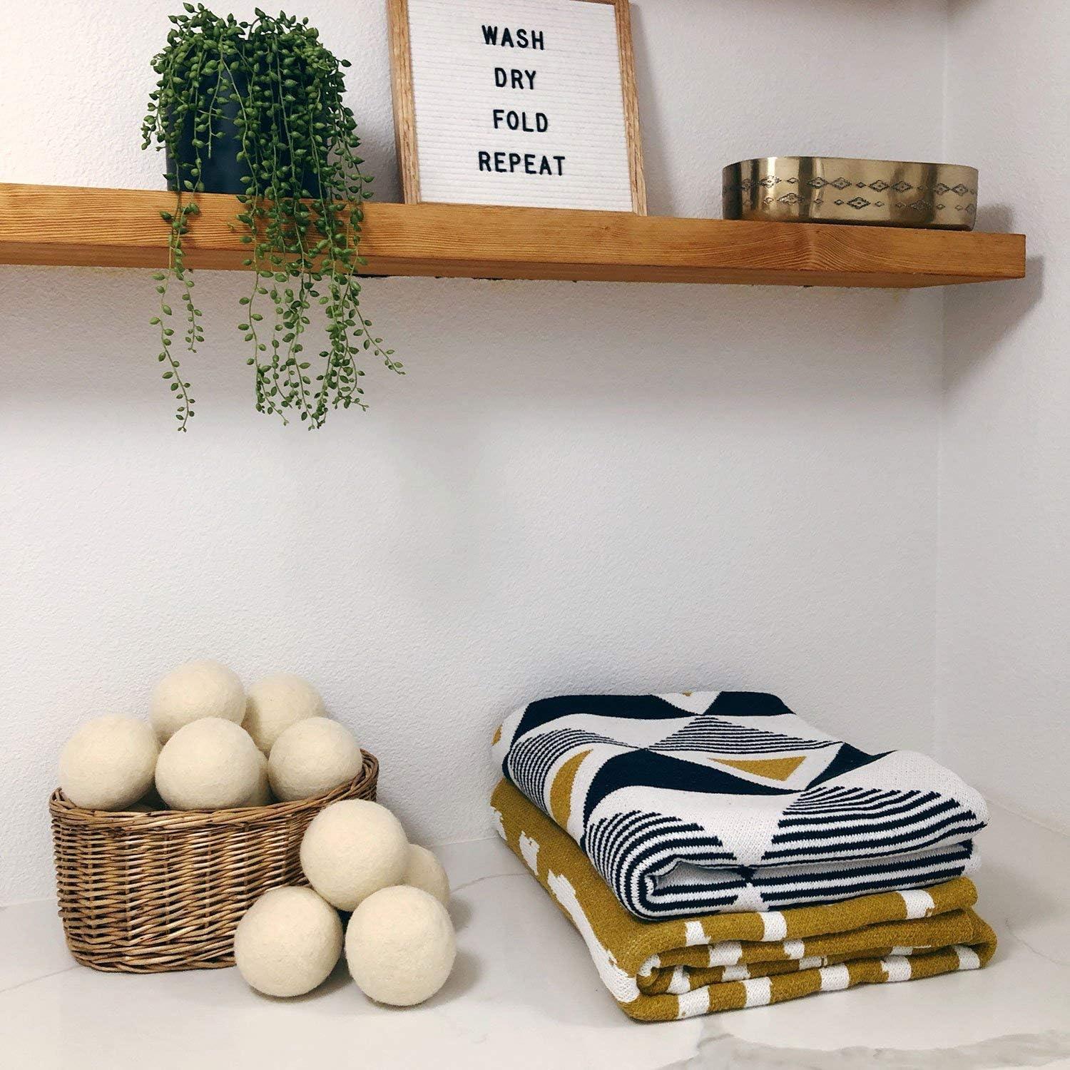 Bolas de Secado de Lana Mili Felt - 6 Unidades Ecológicas 7 cm