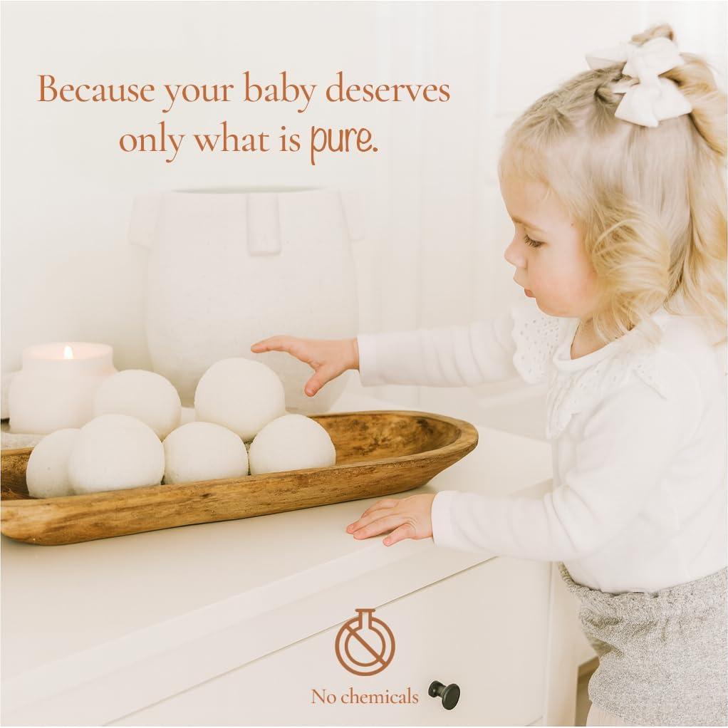 Bolas de Secado de Lana Boobaby - Paquete XL de 6 - Hipoalergénicas