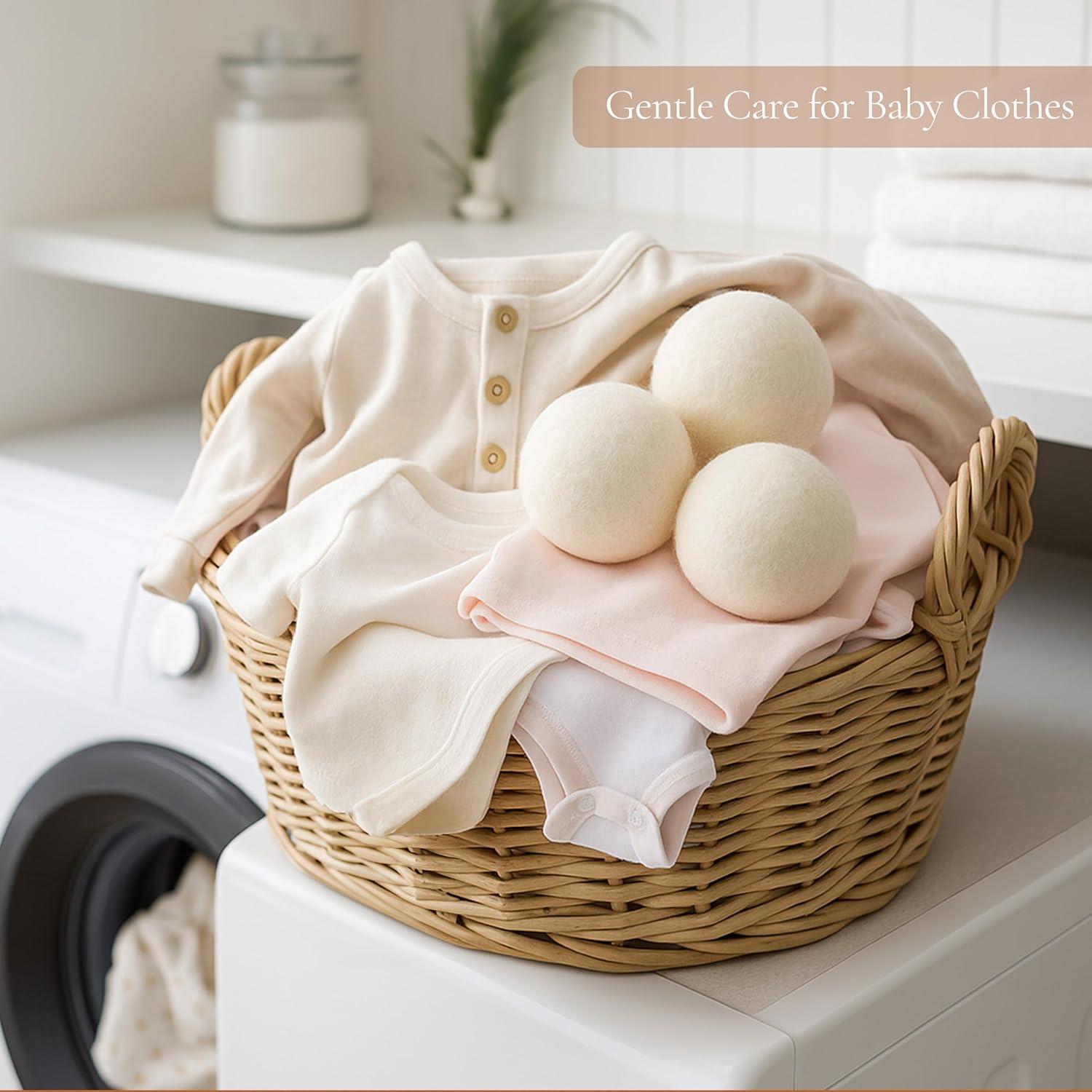 Bolas de Secado de Lana Boobaby - Paquete XL de 6 - Hipoalergénicas